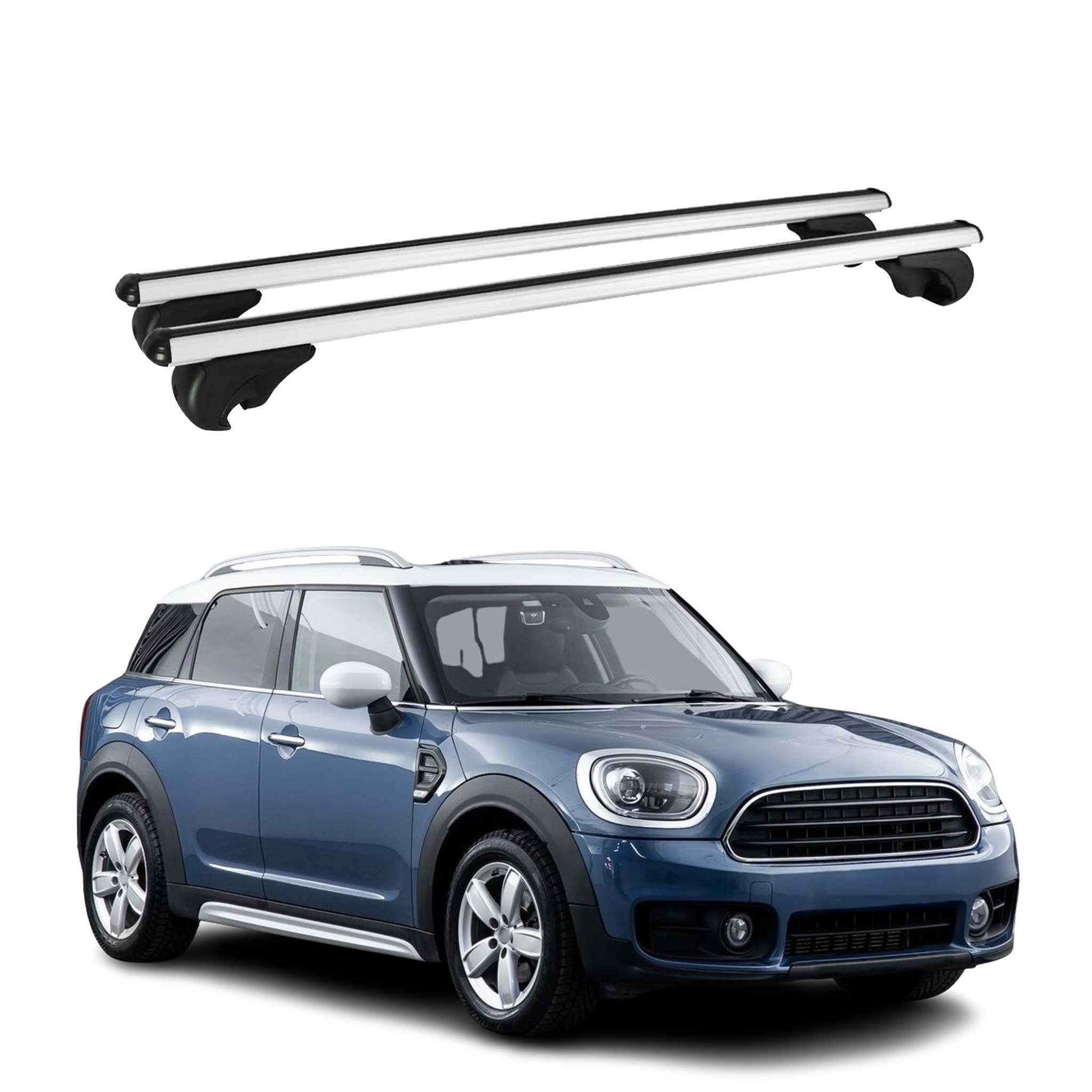 Barres de toit Transversales pour Mini Countryman F60 2017-2023 Aluminium Argent