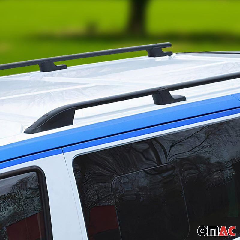 Barres de toit longitudinales pour Ford Transit 2014-2025 L2 Aluminium Noir