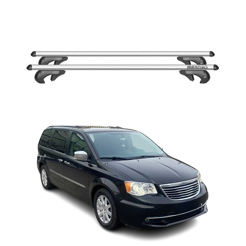 Barres de toit transversales pour Chrysler Grand Voyager 2008-2016 90kg Alu