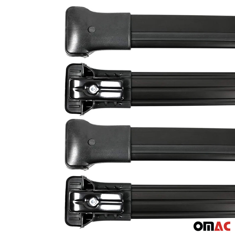 Barres de Toit transversales pour VW Transporter T7 2024-2025 Aluminium Noir 4x