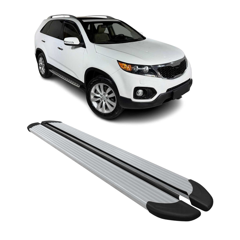 Marchepieds Latéraux pédale pour Kia Sorento 2009-2013 Aluminium Argent 2Pcs
