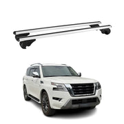 Barres De Toit Transversales pour Nissan Patrol 2010-2024 Alu Gris 2x
