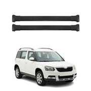 Barres de toit transversales pour Skoda Yeti 2009-2017 Noir Aluminium