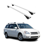 Barres de toit Transversales pour Kia Carnival 2005-2014 Fer Argent