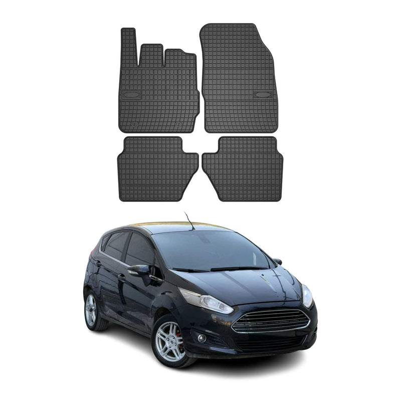 Tapis de Sol pour Ford Fiesta 2008-2017 Caoutchouc Noir