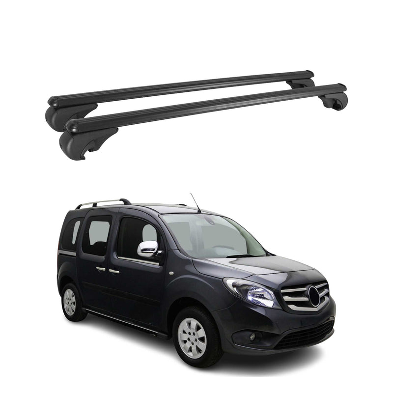 Barres de toit Transversales pour Mercedes Citan 2012-2021 Aluminium Noir