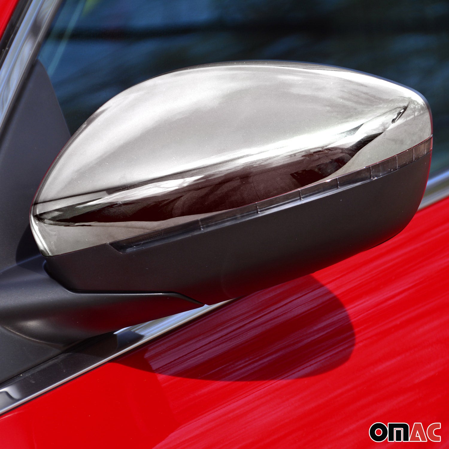 Coques de Rétroviseurs pour Peugeot 308 2014-2021 en Acier Chromé Argent