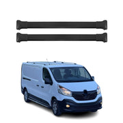OMAC Barres de toit en aluminium pour Renault Trafic III 2014-2026 Noir 2Pcs TÜV