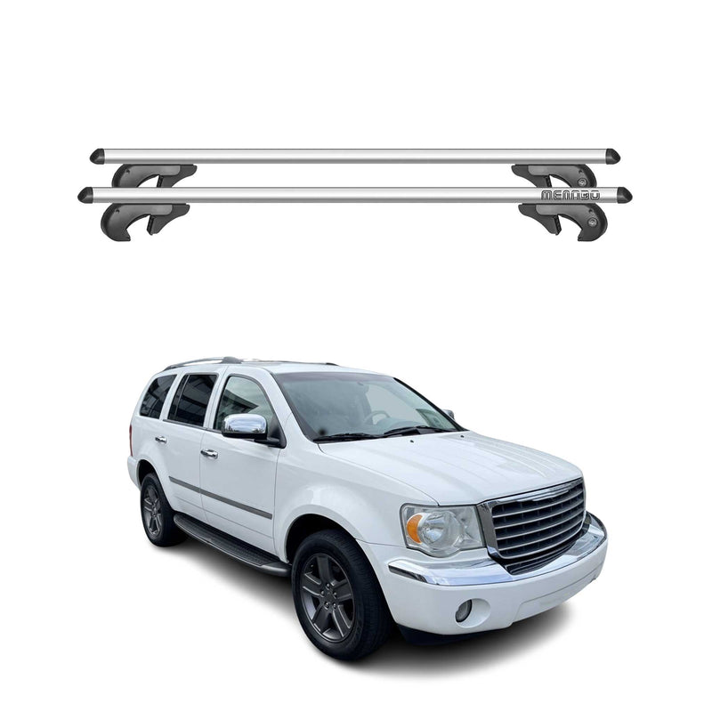 Barres de toit transversales pour Chrysler Aspen 2007-2009 90kg Alu Gris 2x