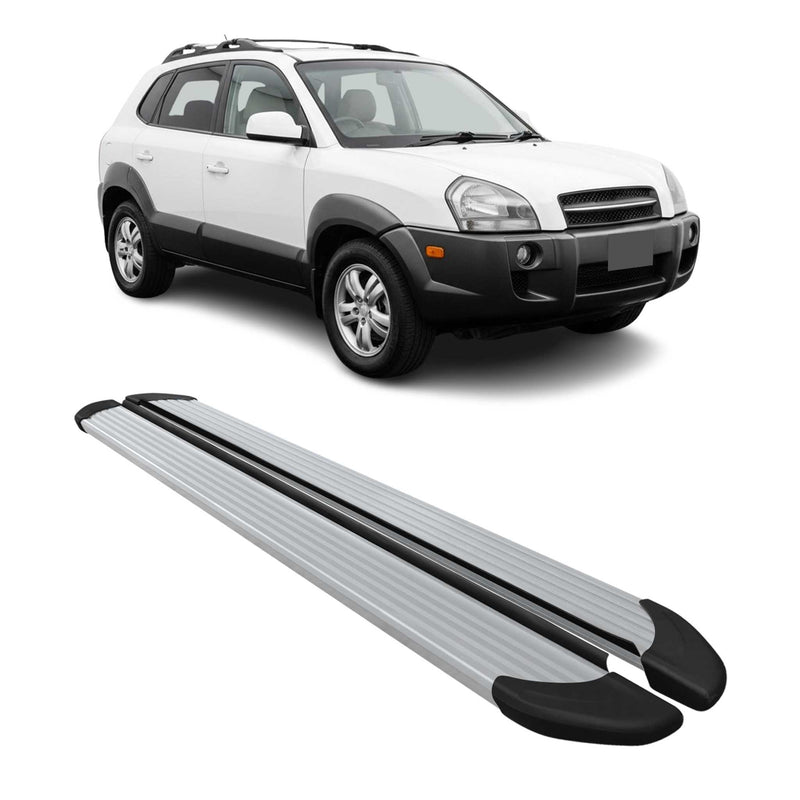 Marchepieds Latéraux pour Hyundai Tucson 2004-2009 Aluminium Argent 2Pcs
