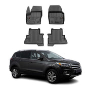OMAC Tapis de sol en caoutchouc pour Ford Kuga II 2012-2019 Noir Premium