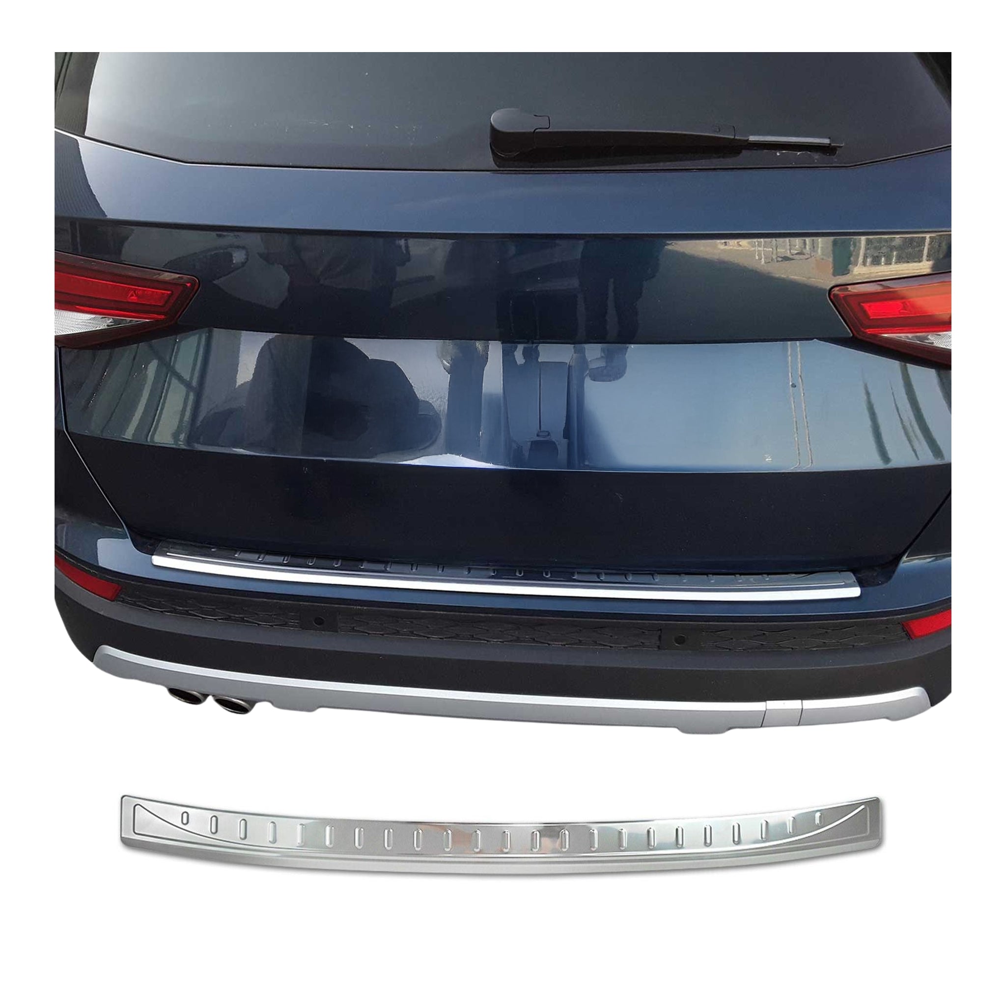 Protection de Pare-Chocs Arrière pour Seat Ateca 2016-2026 Inox finition polie