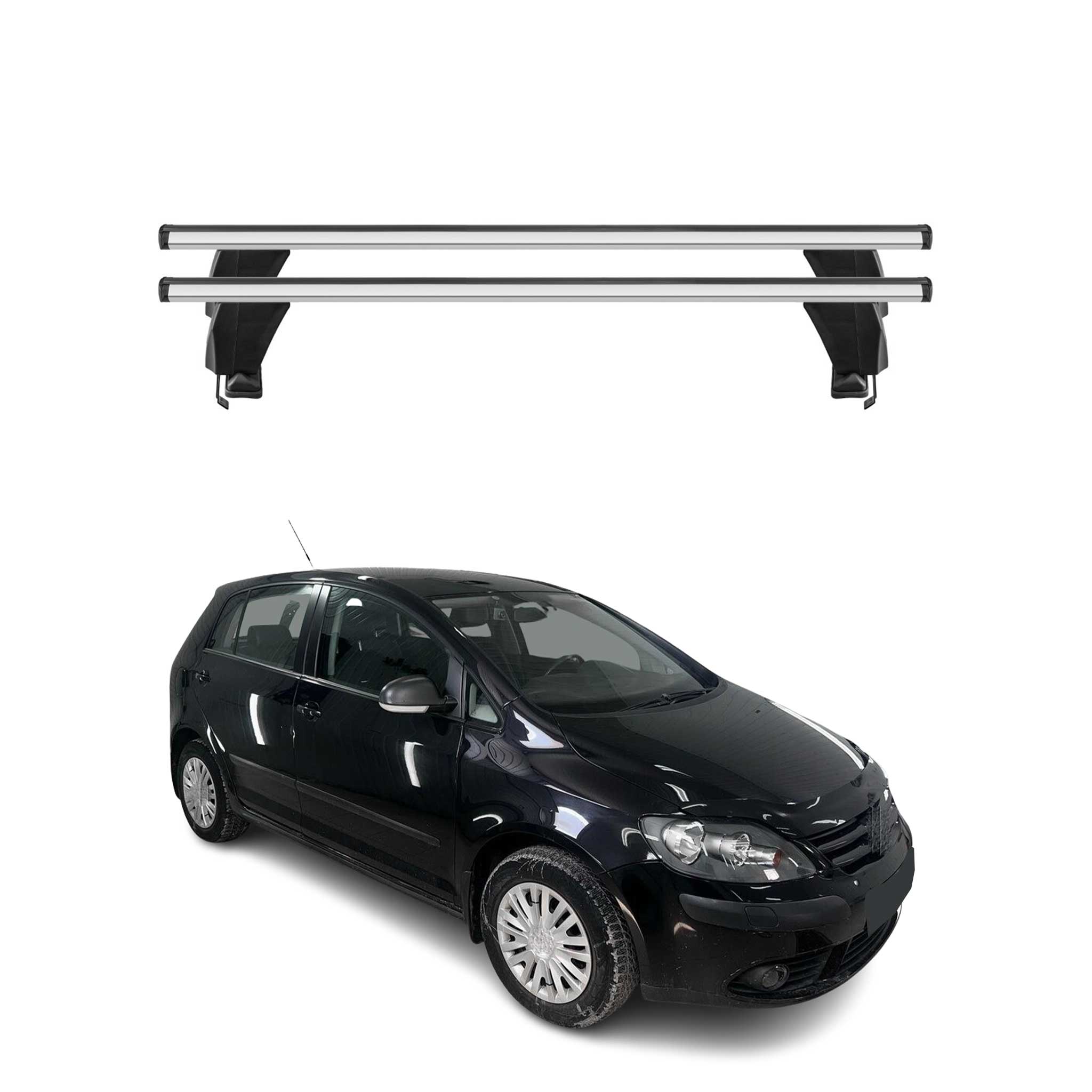 Menabo Barres de toit Transversales pour VW Golf V Plus 2003-2008 Alu Gris ABE