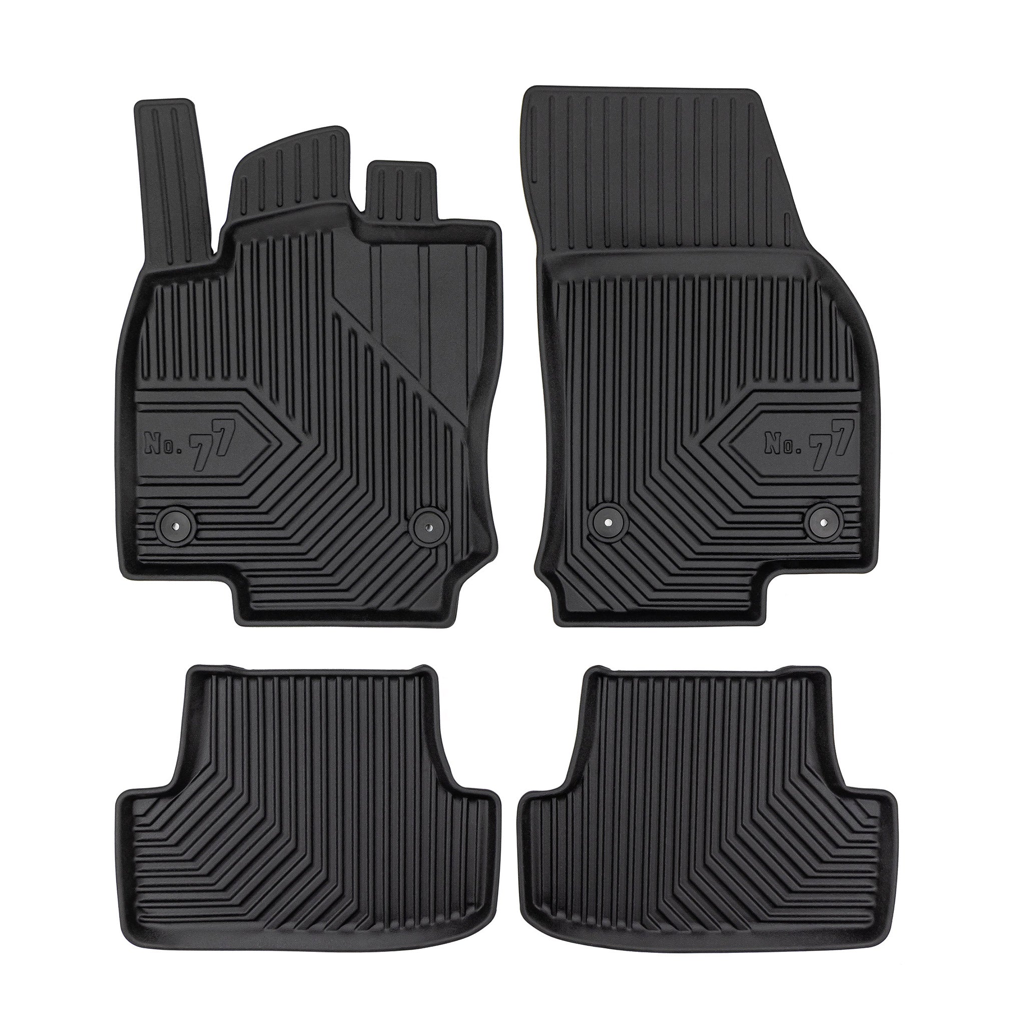 Tapis de Sol de Voiture No.77 pour VW T-Roc 2017-2025 TPE Antidérapant Noir 4Pcs