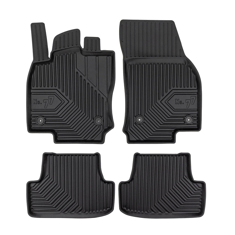 Tapis de Sol de Voiture No.77 pour VW T-Roc 2017-2025 TPE Antidérapant Noir 4Pcs