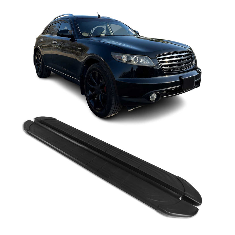 Marchepieds Latéraux pédale pour Infiniti FX35 2003-2008 2Pcs Aluminium Noir