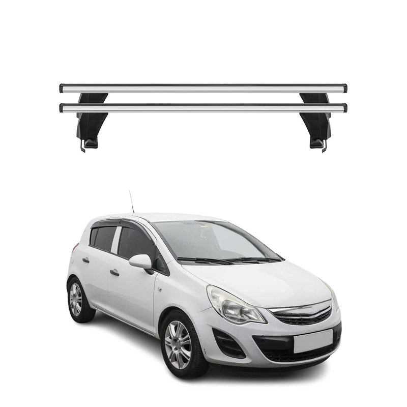 Menabo Barres de toit Transversales pour Opel Corsa 2011-2014 Gris ABE 2x