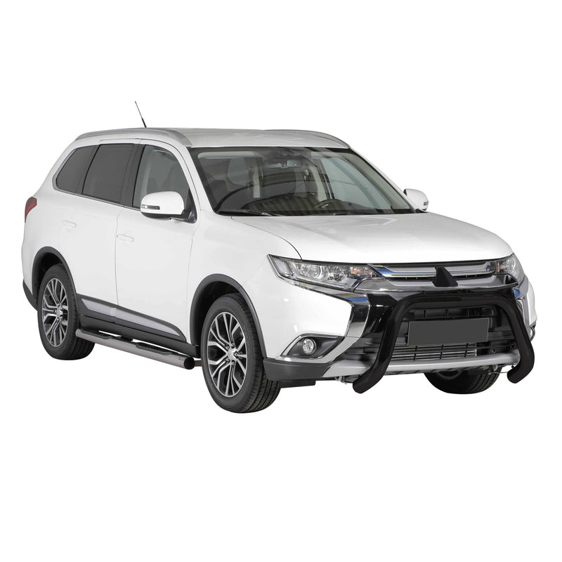 Pare-buffle Avant pour Mitsubishi Outlander PHEV 2015-2018 76 mm en Acier Noir