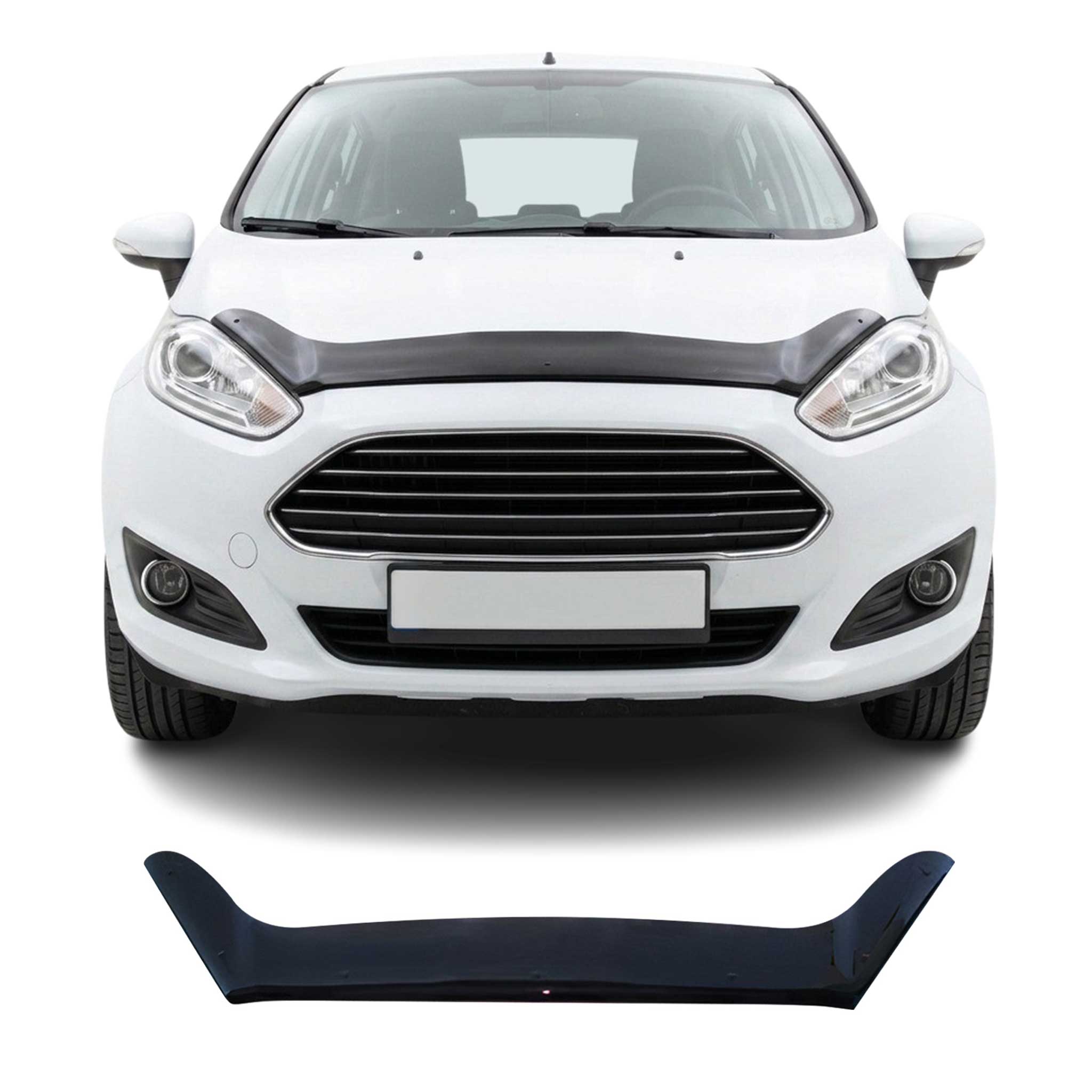 Deflecteurs d'air capot de voiture pour Ford Fiesta 2013-2017 Acrylique Noir