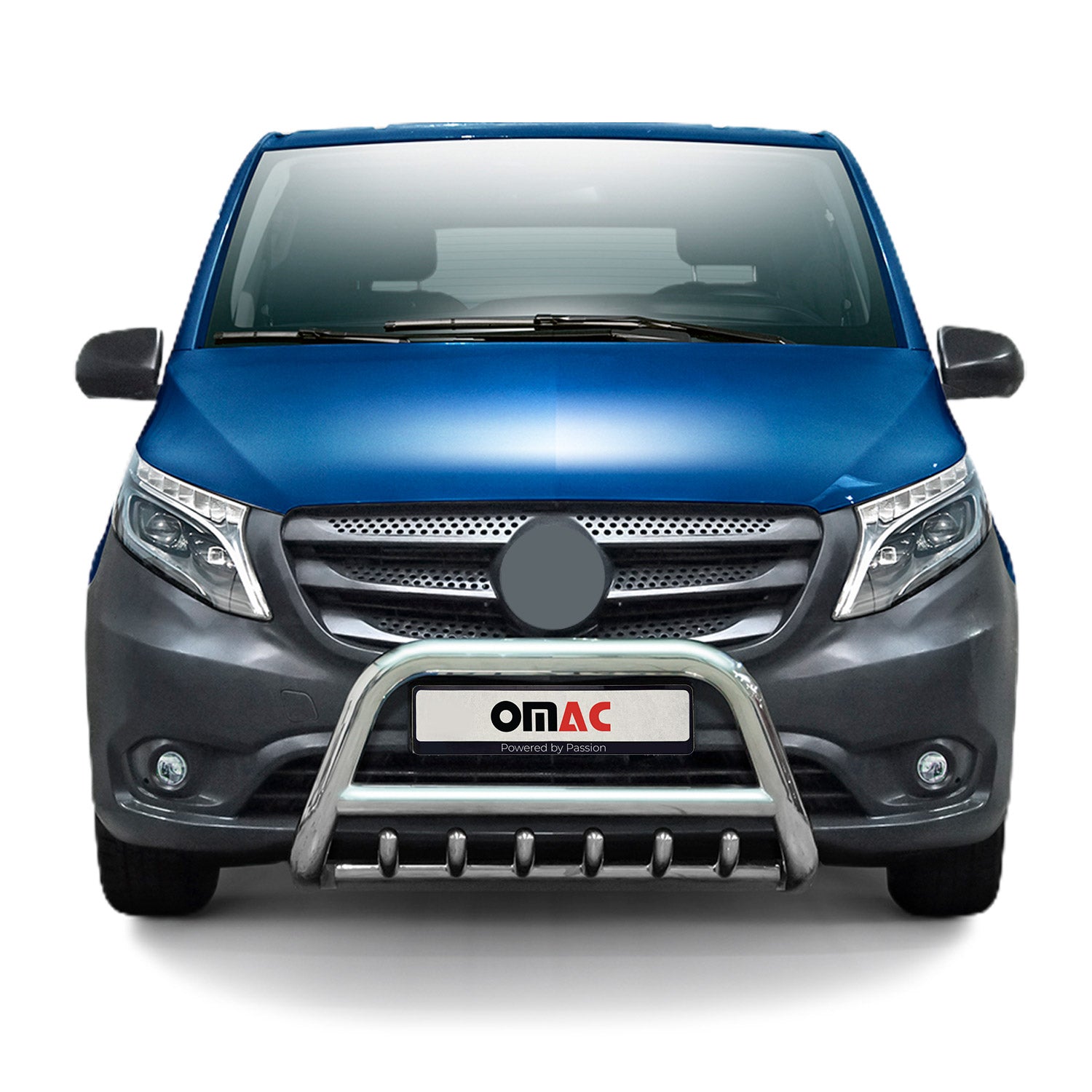 Pare-Buffle Avant Pour Mercedes Vito W447 2014-19 Pre-FL Acier Inoxydable Argent