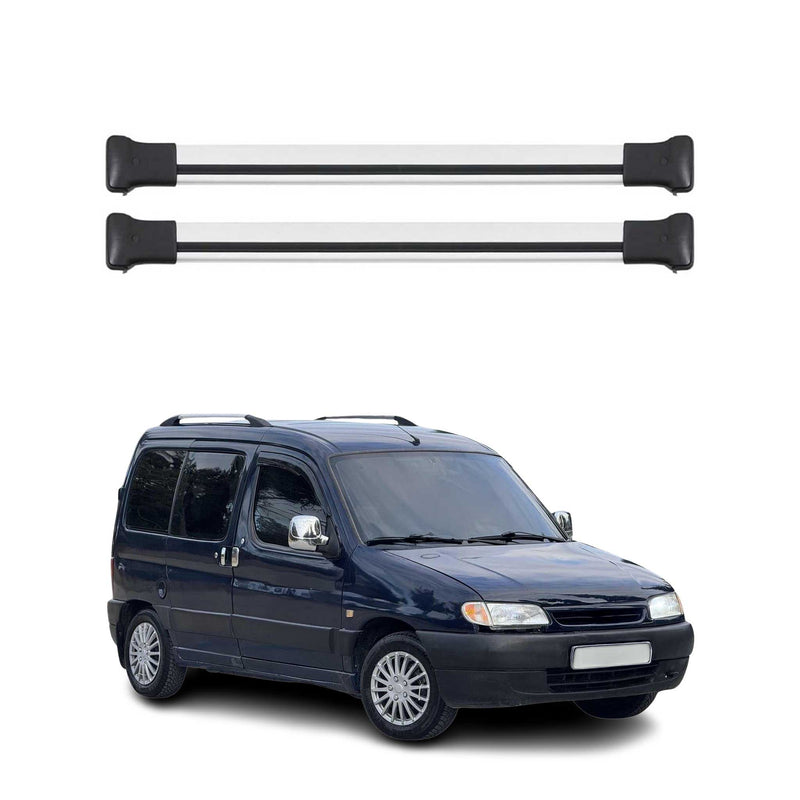 Barres de toit transversales pour Citroen Berlingo 1996-2008 Aluminium Gris
