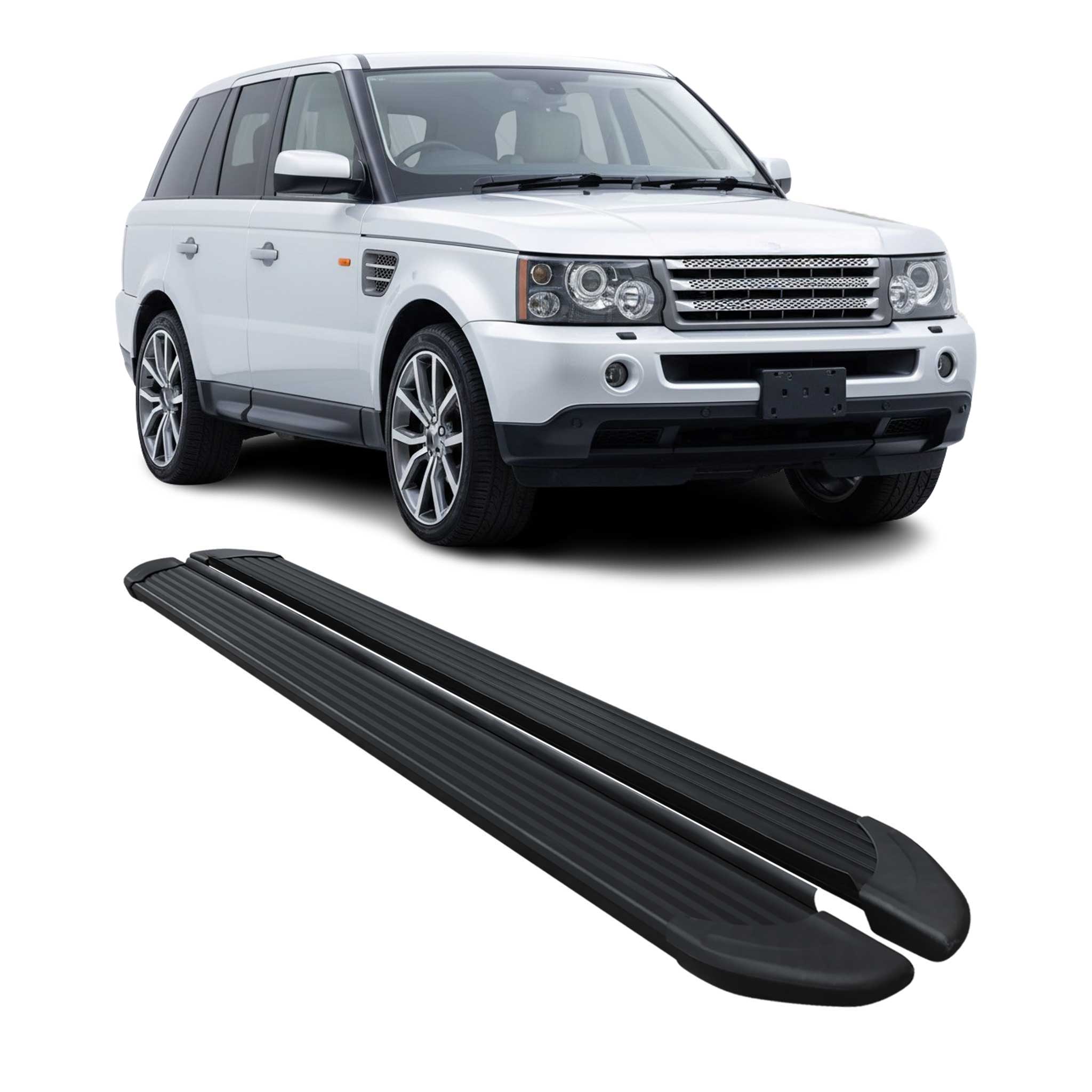 Marchepieds Latéraux pour Range Rover Sport L320 2005-2013 Noir Aluminium 2Pcs