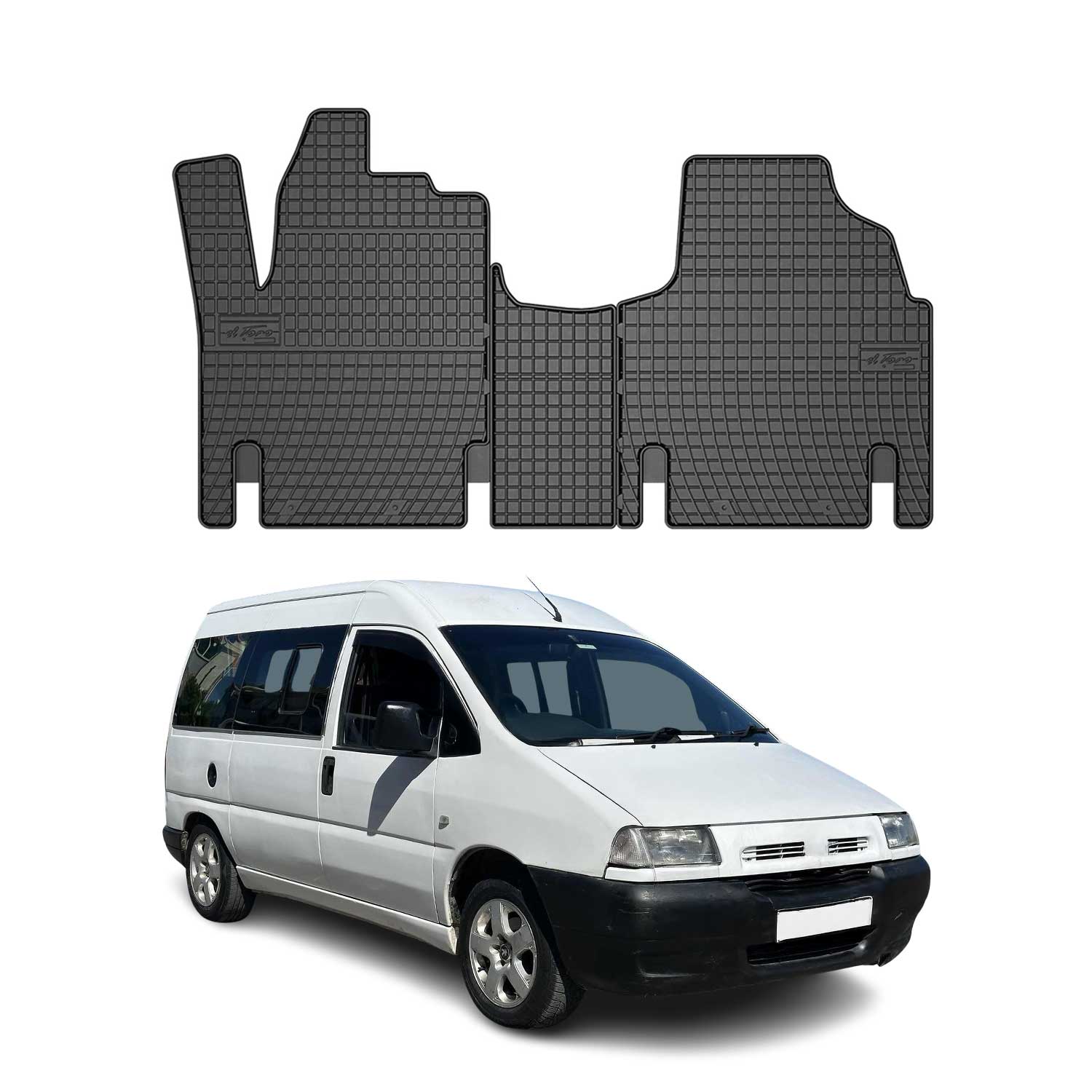 Tapis de Sol pour Peugeot Expert 1995-2007 Convient à 1ème rangée Caoutchouc