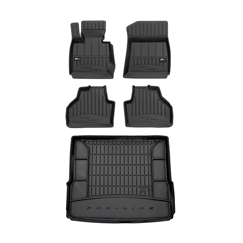 OMAC Kit Tapis de sol et coffre pour BMW X3 F25 2010-2017 Premium Noir