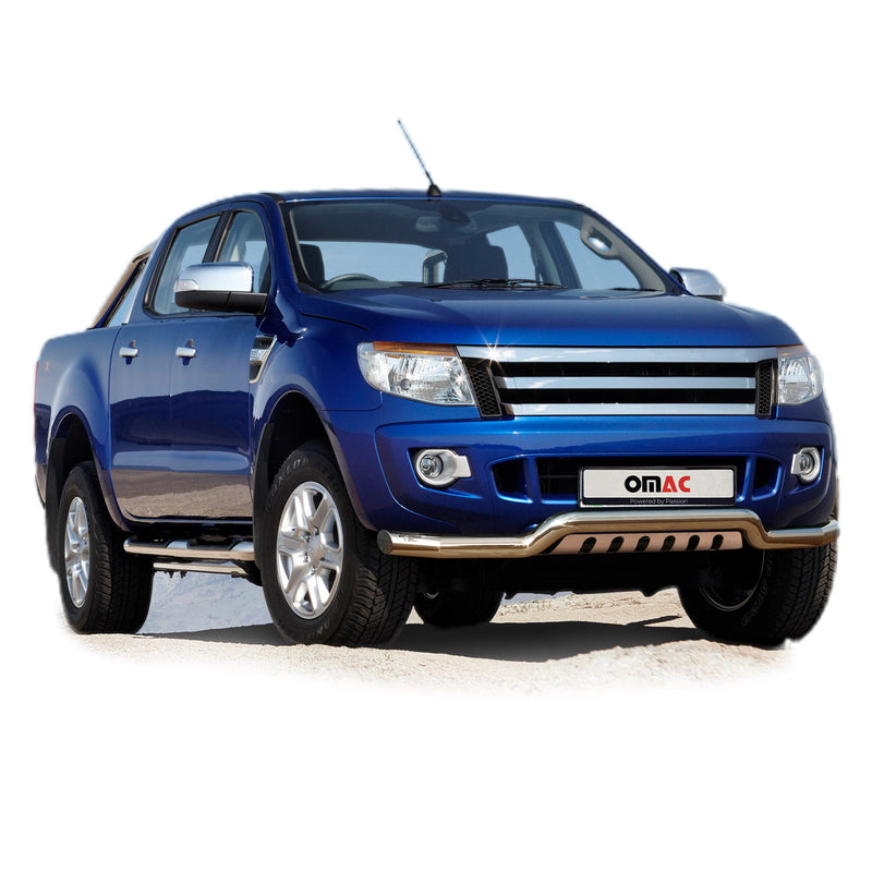 Pare-Buffle Avant Pour Ford Ranger 2006-2011 Acier Inoxy Argent