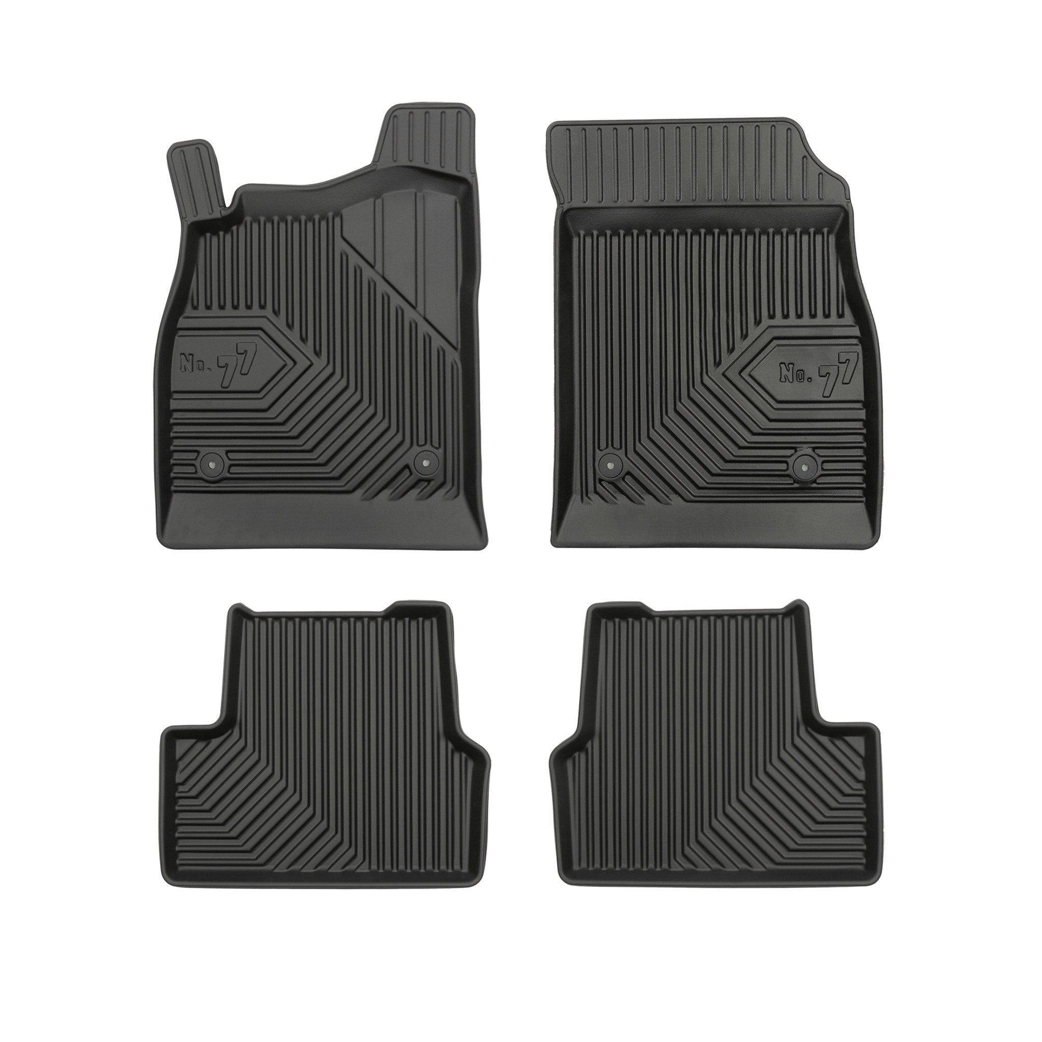 Tapis de Sol de Voiture pour Opel Astra J 2009-2015 TPE Antidérapant Noir 4Pcs