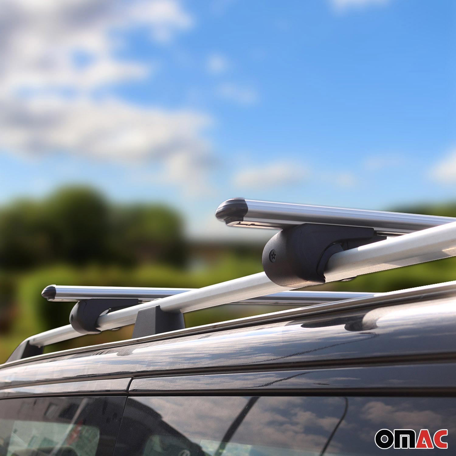 Barres de toit Transversales pour Fiat Panda III 2012-2026 TÜV Aluminium Gris 2x