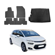 Kit Tapis de sol et coffre pour Citroen C4 Grand Picasso 2013-2024 TPE Noir