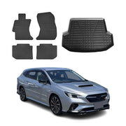 Kit Tapis de sol et coffre pour Subaru Levorg 2015-2020 TPE Noir