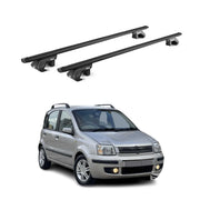 Barres de toit transversales ABE pour Fiat Panda II 2003-2012 5 P Alu Noir 2x