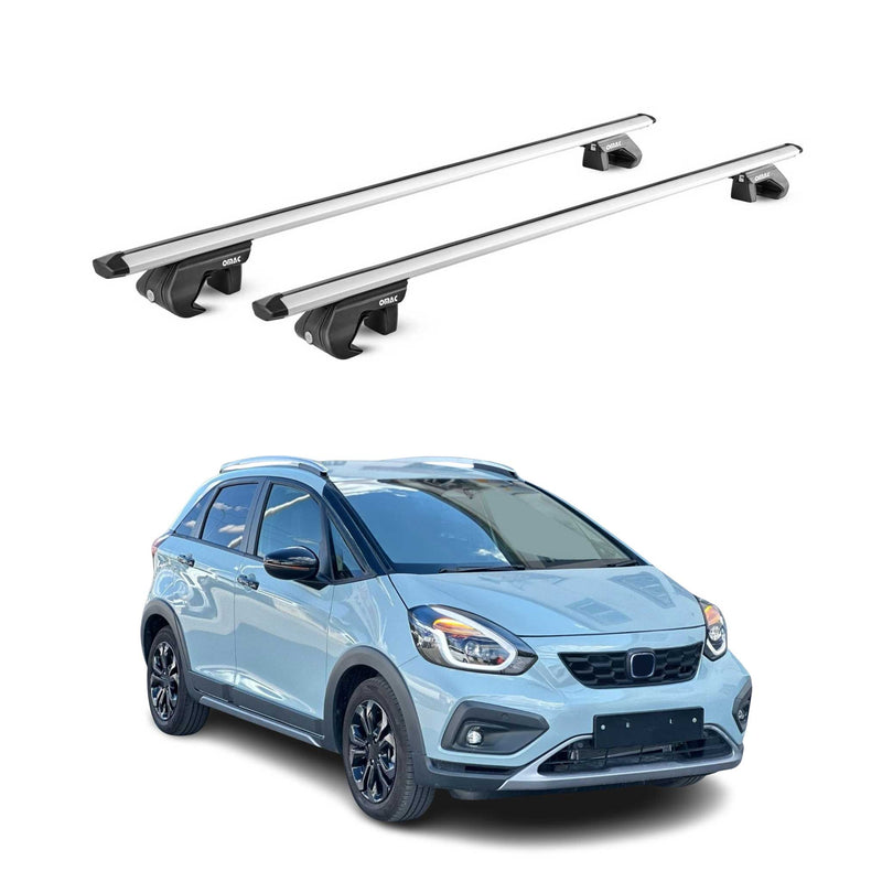 Barres de toit transversales pour Honda Jazz Crosstar 2020-2025 Alu Gris 2x ABE