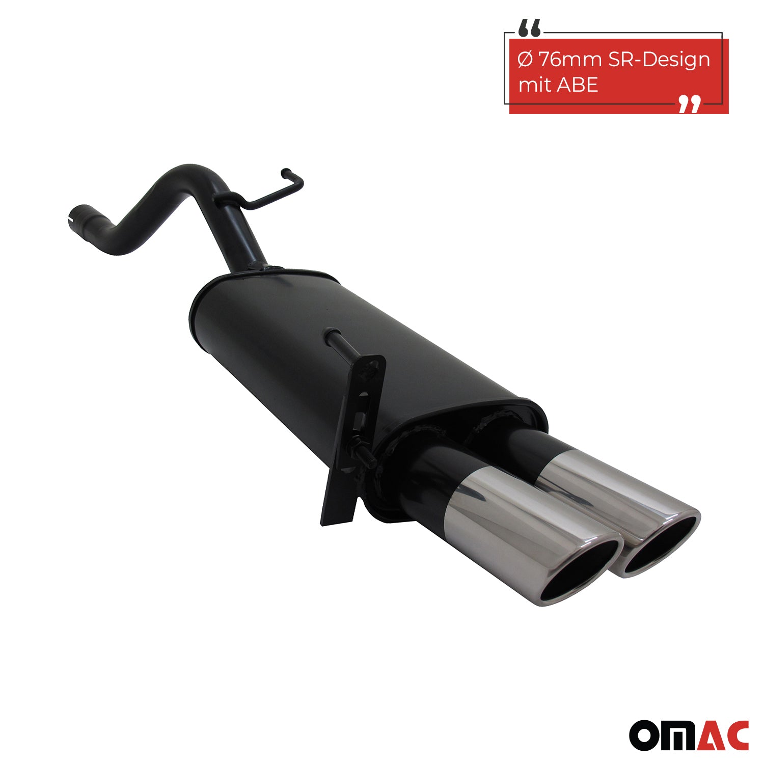 Échappement arrière sport Novus pour Opel Corsa D 2x76mm SR-Design avec ABE