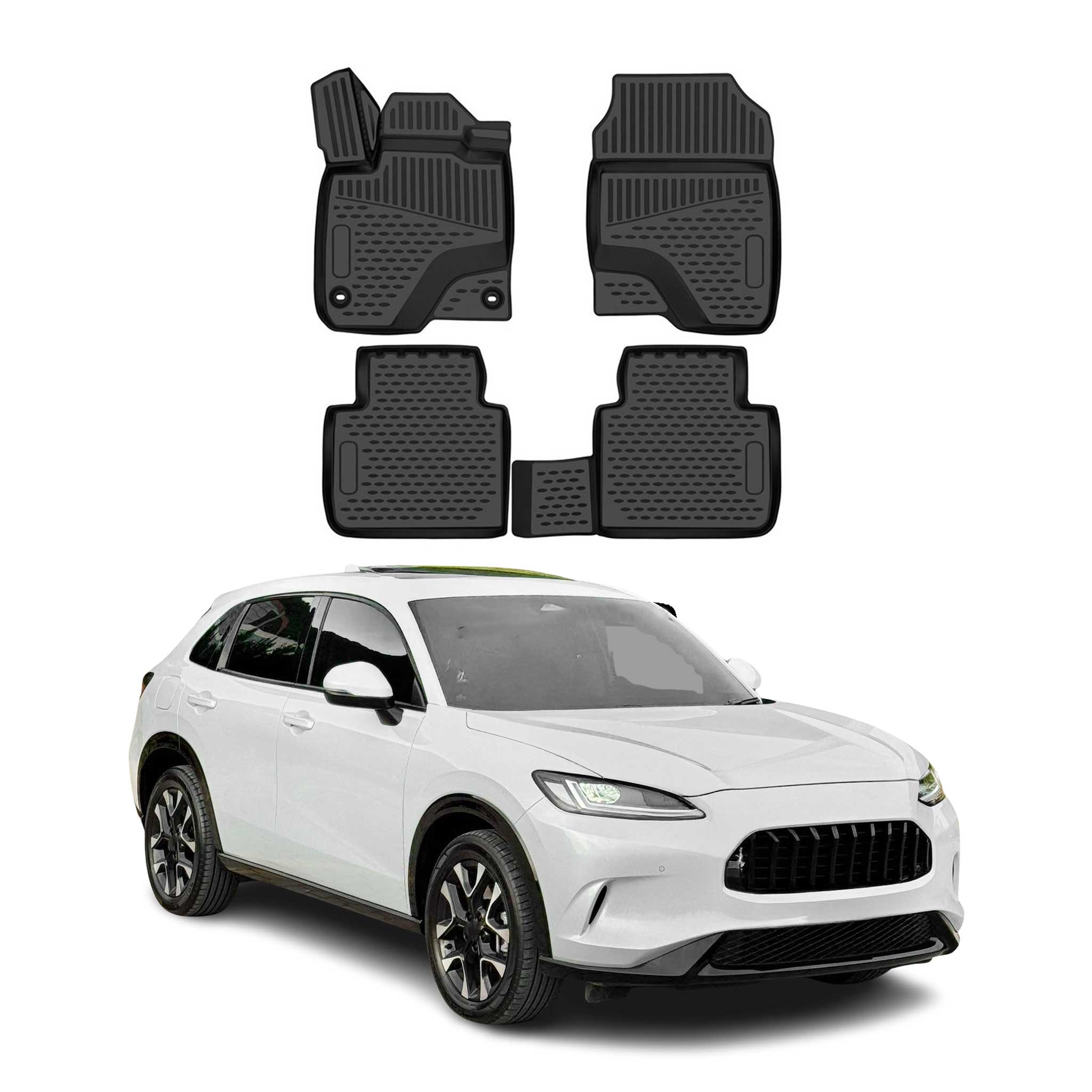 OMAC Tapis de sol pour Honda ZR-V 2023-2026 en caoutchouc TPE Noir 4Pcs