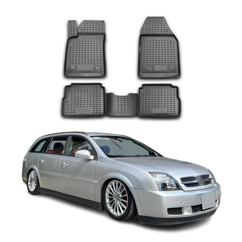Tapis de sol pour Opel Vectra SW 2002-2008 en caoutchouc TPE 3D Noir 4Pcs