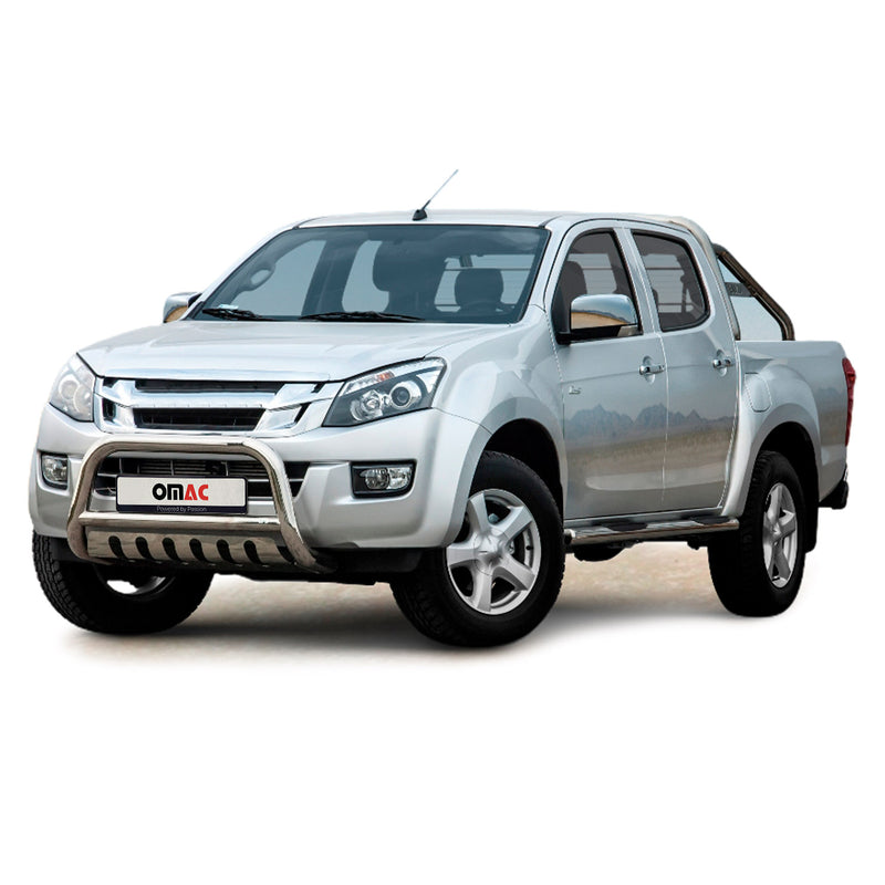 Pare-Buffle Avant Pour Isuzu D-Max 2012-2019 en Acier Inox Argent