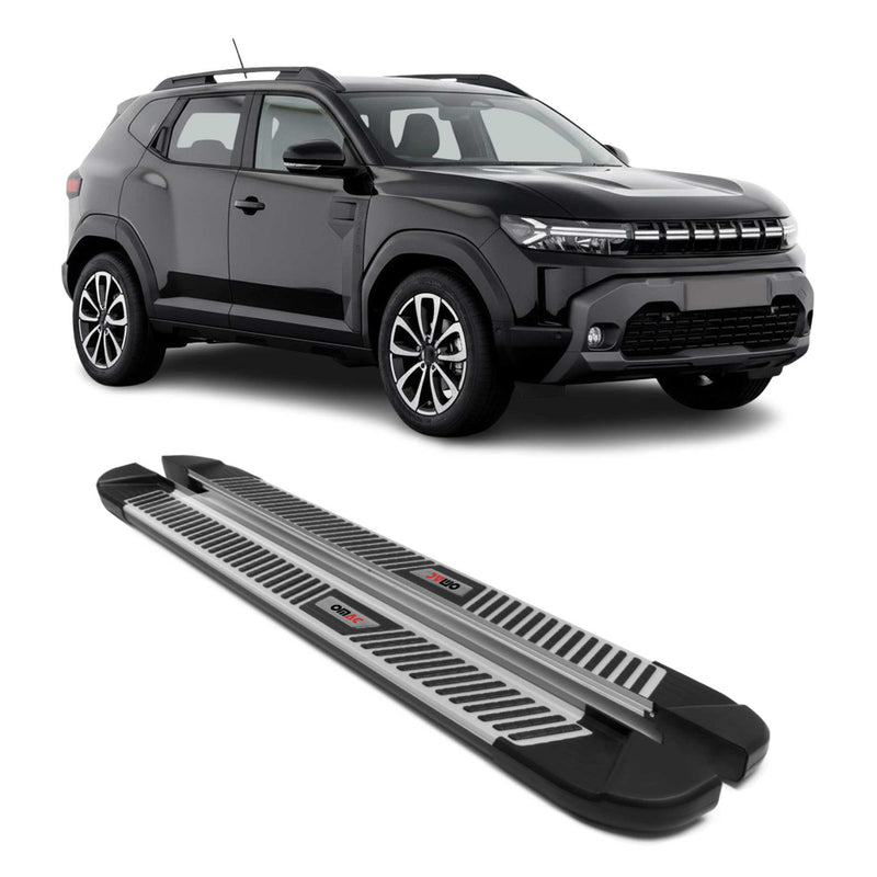Marchepieds Latéraux pour Renault Duster / Dacia Duster 2023-2025 Noir Gris Alu