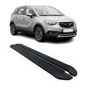 Marchepieds Latéraux pour Opel Crossland X 2017-2024 Noir Aluminium 2Pcs