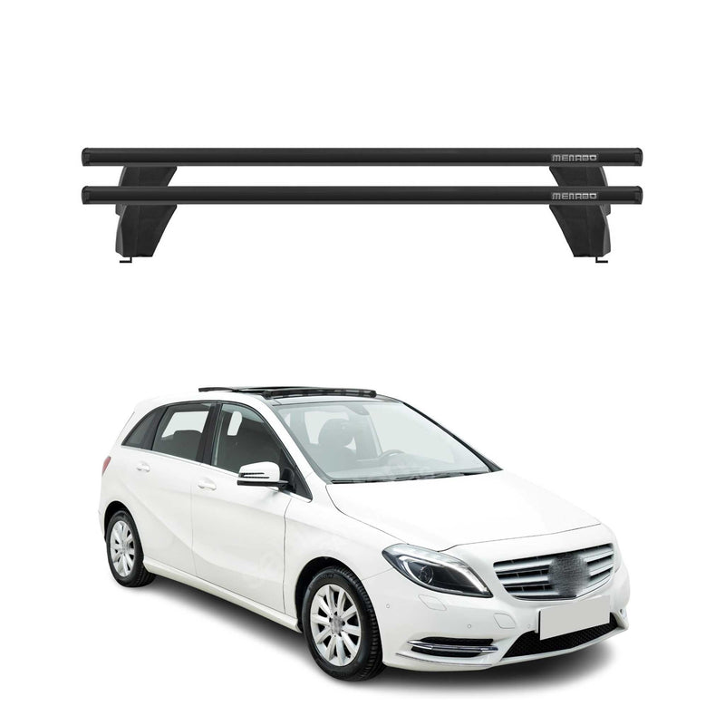 Menabo Barres de toit Transversales pour Mercedes Classe B W246 2012-2018 Noir