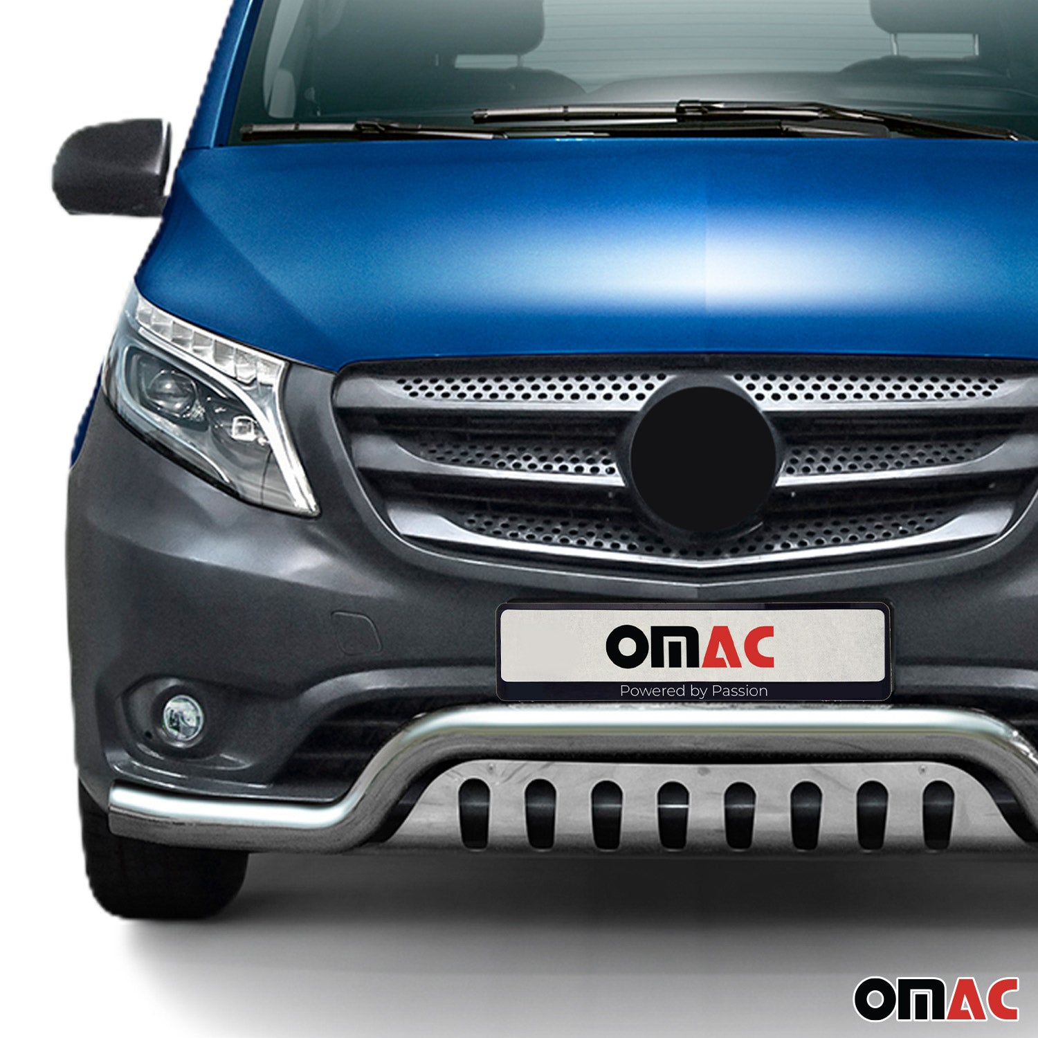 Pare-Buffle Avant Pour Mercedes Vito 2014-2025 Acier Inoxydable Argent