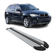 Marchepieds latéraux pédale pour BMW X5 E70 2006-2013 Aluminium 2x Gris
