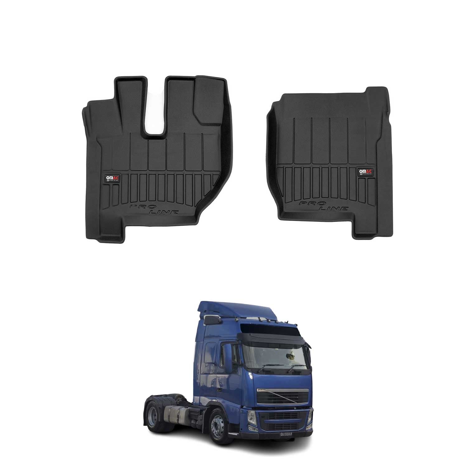 Tapis de Sol pour Volvo FH 2009-2014 Caoutchouc TPE Noir