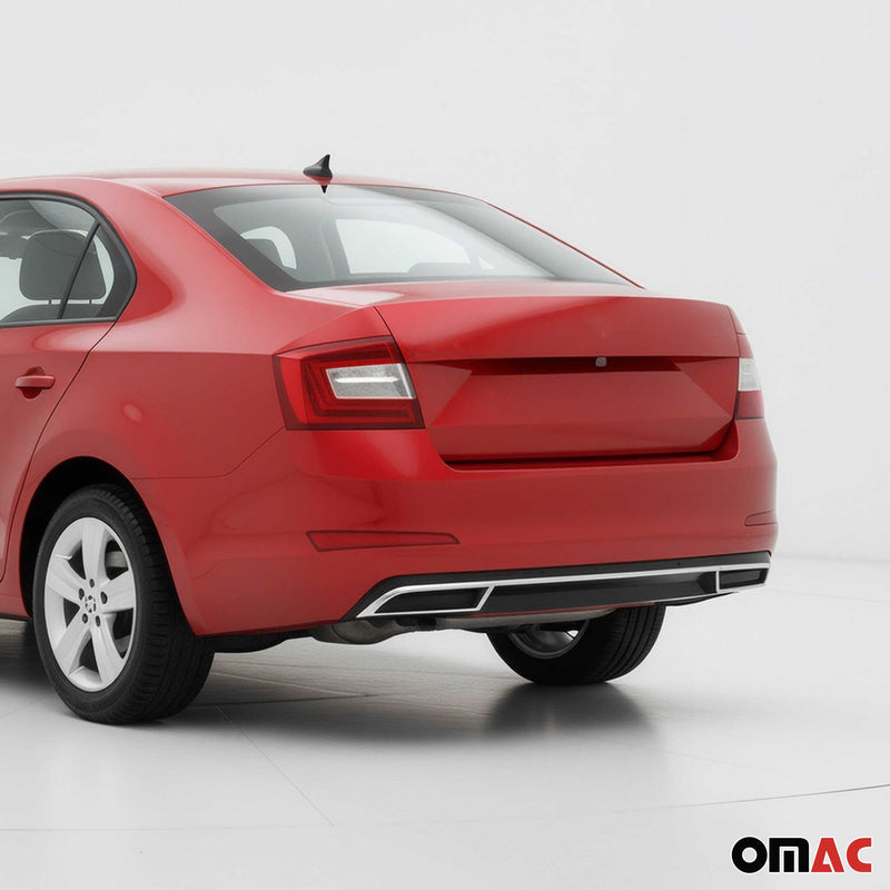 Garniture de Diffuseur de Pare-chocs Arrière pour Skoda Octavia 2012-2019 3Pcs