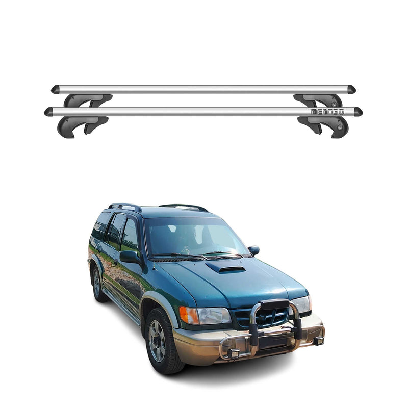 Barres de toit transversales pour Kia Sportage JA 1994-2002 90kg Alu Gris 2x