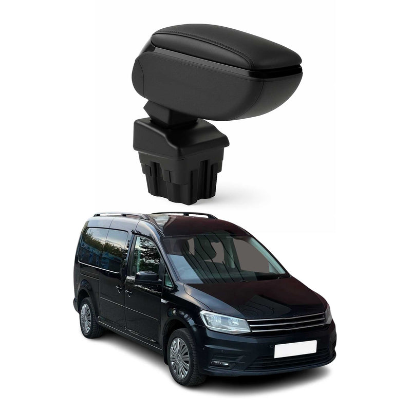 Accoudoir pour VW Caddy 2003-2020 Touran 2003-2015 Vinyl Abs Noir Coulissant