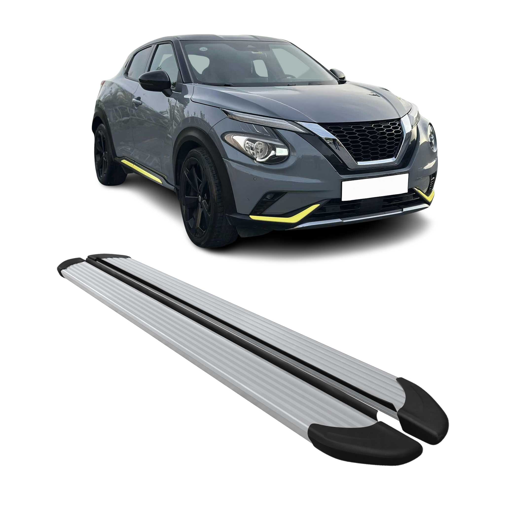 2019-2026 Nissan Juke II Marchepieds latéraux pédale Aluminium 2x Gris