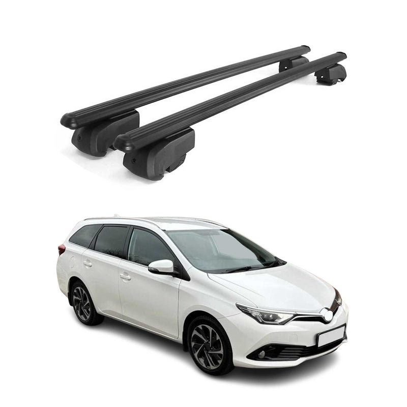 Barres de toit Transversales Universel Aluminium Noir ABE
